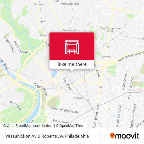 Wissahickon Av & Roberts Av map