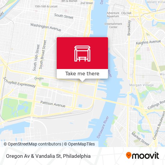 Oregon Av & Vandalia St map