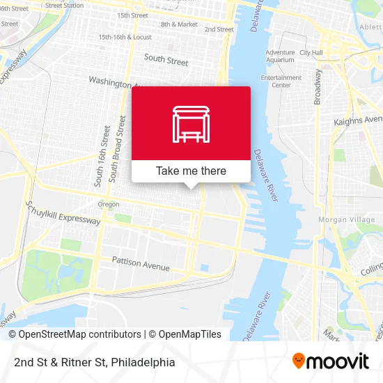 2nd St & Ritner St map