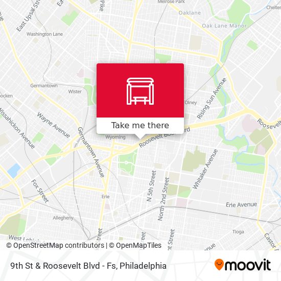 9th St & Roosevelt Blvd - Fs map