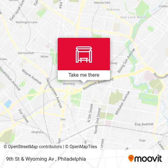 9th St & Wyoming Av map