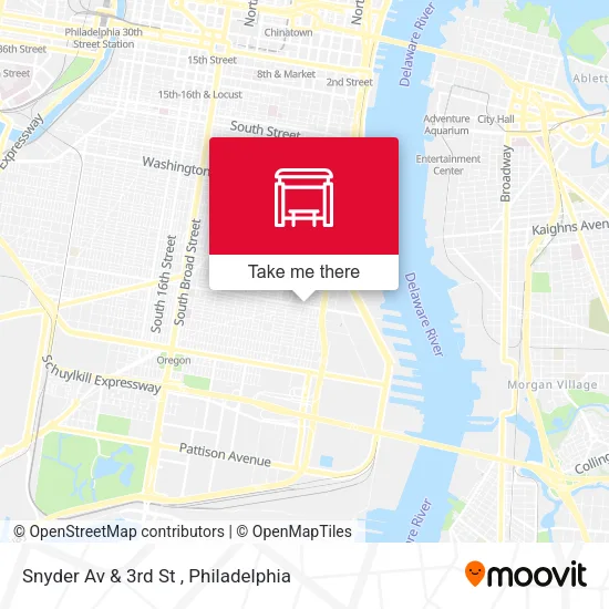Snyder Av & 3rd St map