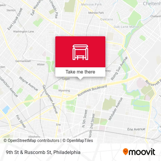 9th St & Ruscomb St map