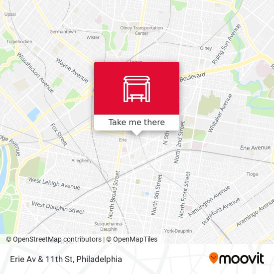 Mapa de Erie Av & 11th St