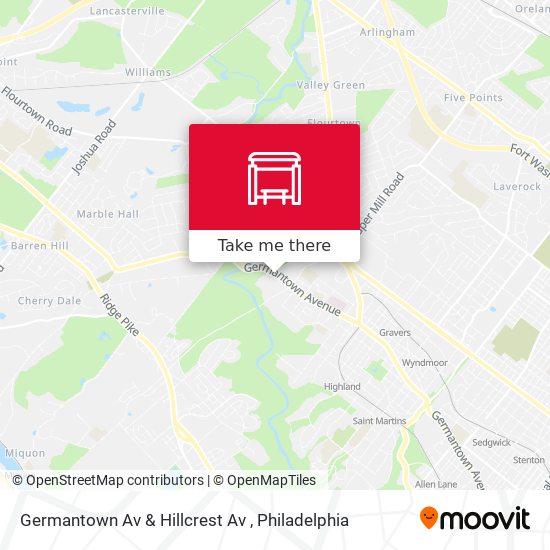 Mapa de Germantown Av & Hillcrest Av