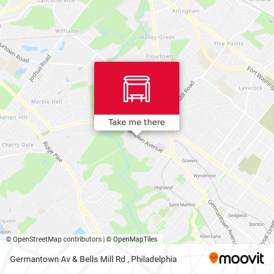 Mapa de Germantown Av & Bells Mill Rd