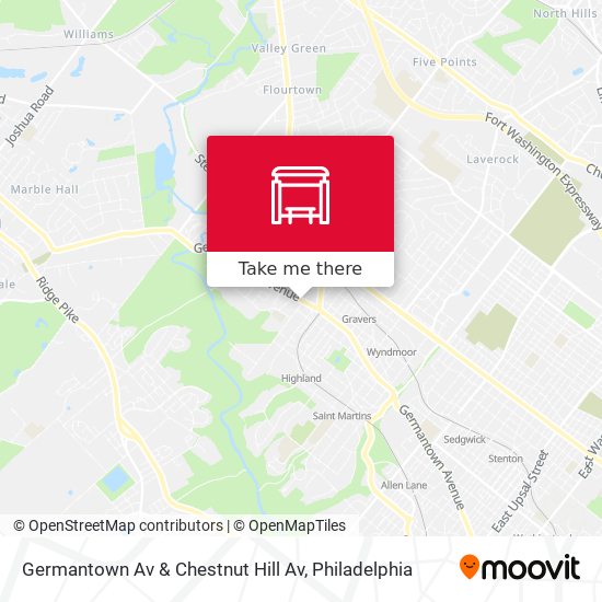 Mapa de Germantown Av & Chestnut Hill Av