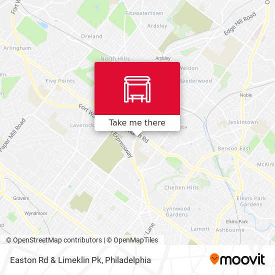 Easton Rd & Limeklin Pk map