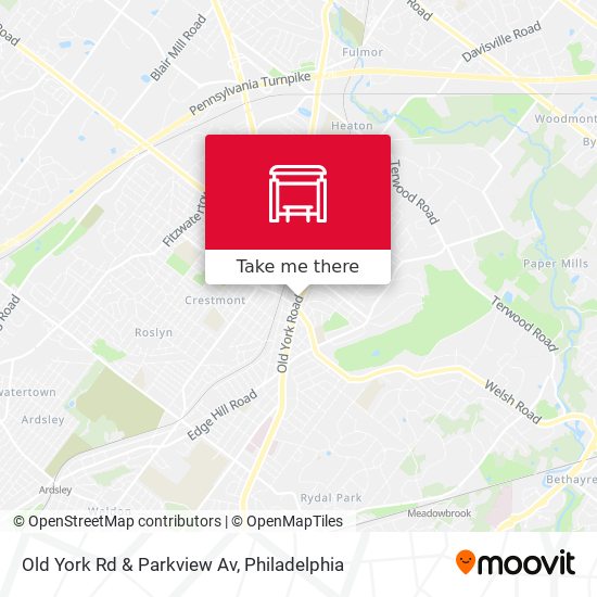 Mapa de Old York Rd & Parkview Av