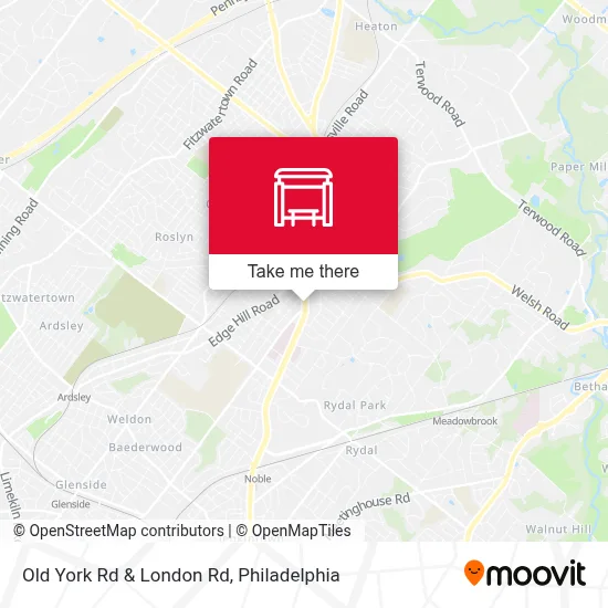 Old York Rd & London Rd map