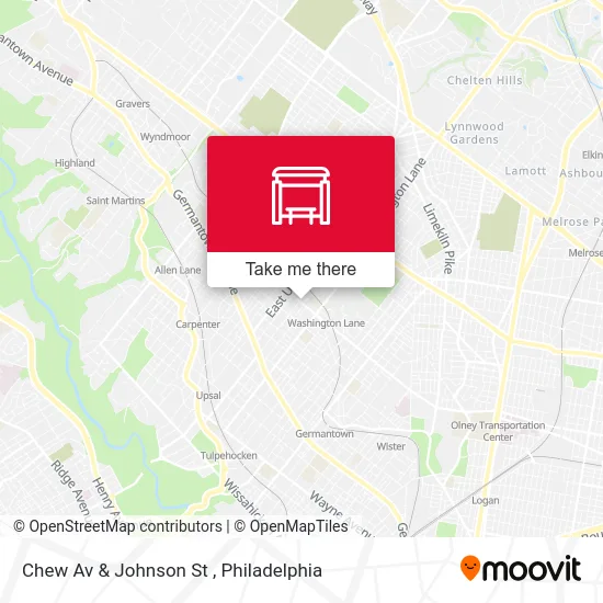 Chew Av & Johnson St map