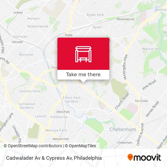Mapa de Cadwalader Av & Cypress Av