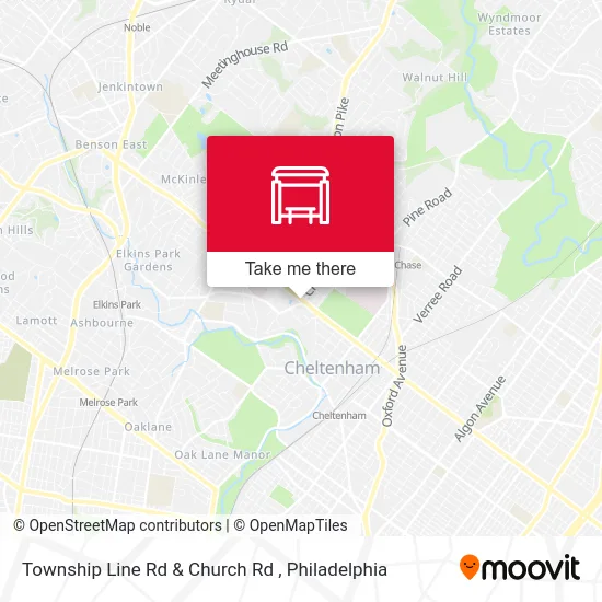 Township Line Rd & Church Rd map