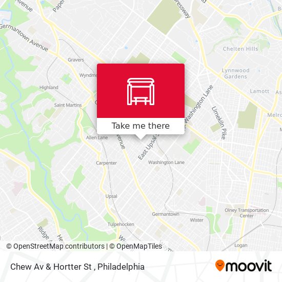 Chew Av & Hortter St map