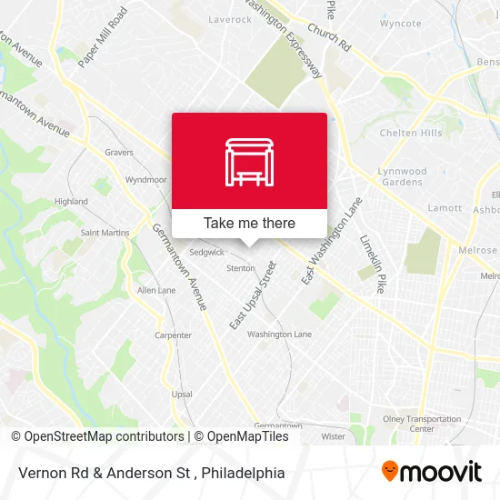 Vernon Rd & Anderson St map