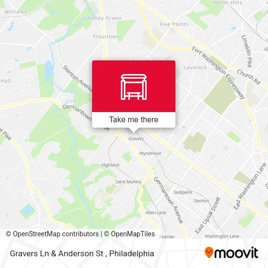 Gravers Ln & Anderson St map