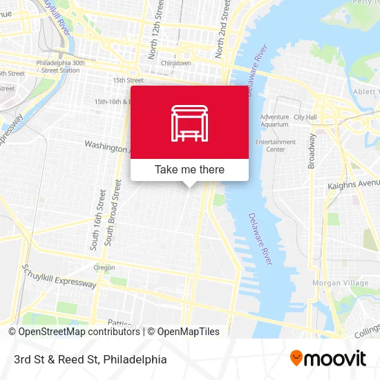 3rd St & Reed St map