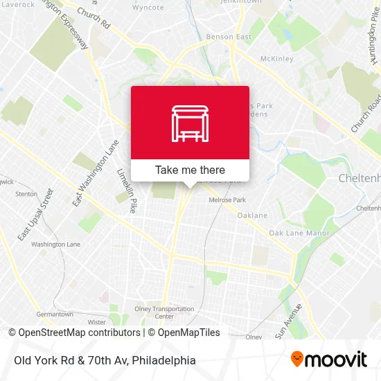 Old York Rd & 70th Av map