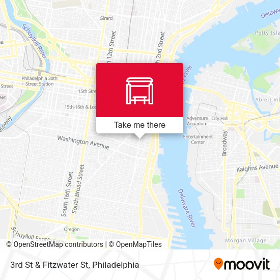 3rd St & Fitzwater St map