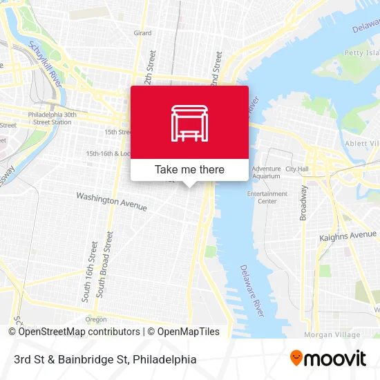 3rd St & Bainbridge St map