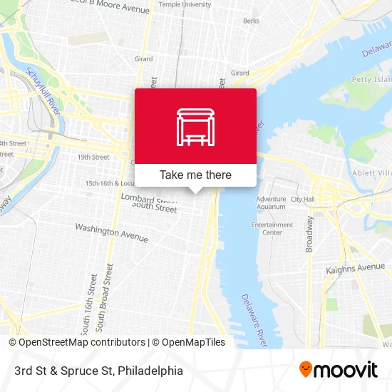 3rd St & Spruce St map