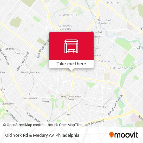 Old York Rd & Medary Av map