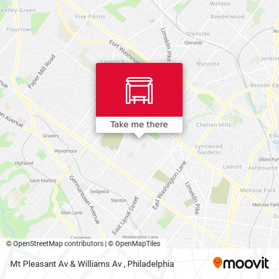 Mapa de Mt Pleasant Av & Williams Av