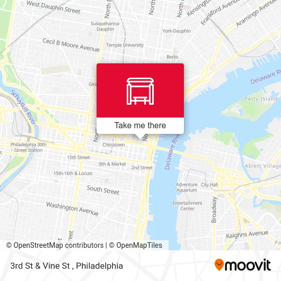 3rd St & Vine St map