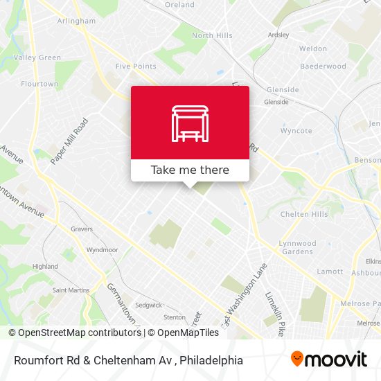 Mapa de Roumfort Rd & Cheltenham Av
