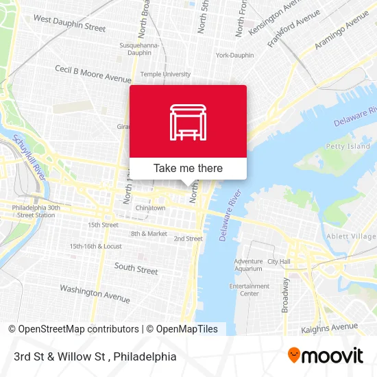 3rd St & Willow St map
