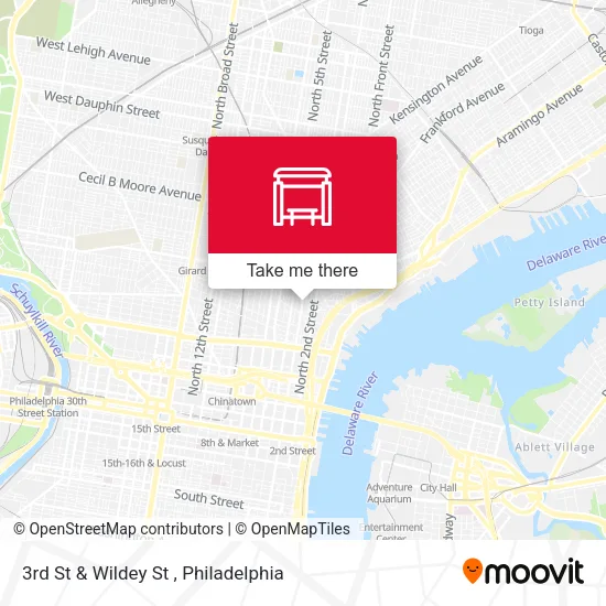 3rd St & Wildey St map