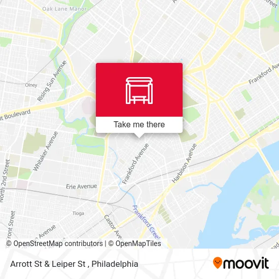 Arrott St & Leiper St map
