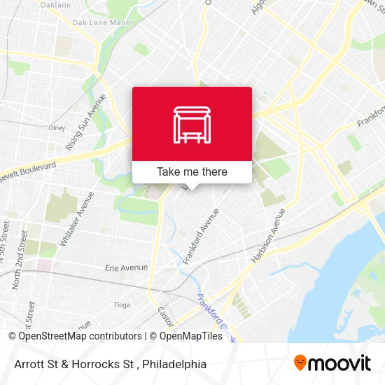 Arrott St & Horrocks St map