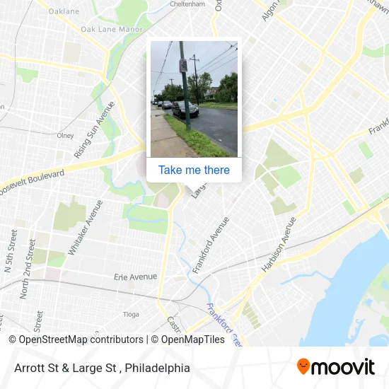 Arrott St & Large St map