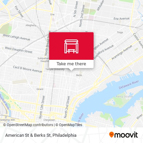 American St & Berks St map