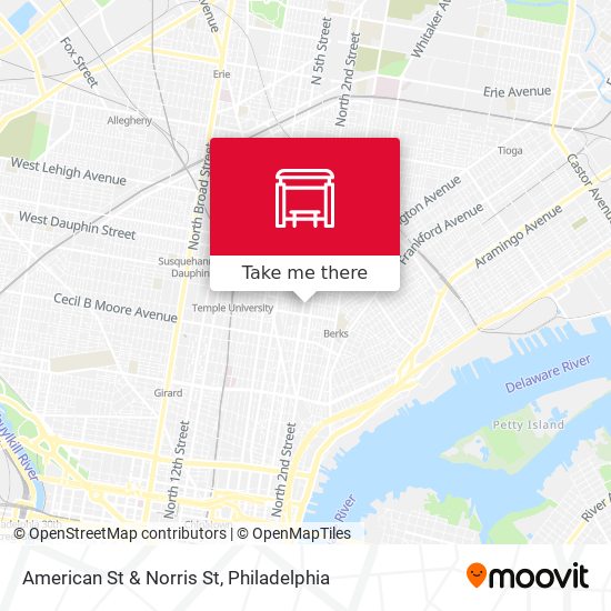 American St & Norris St map