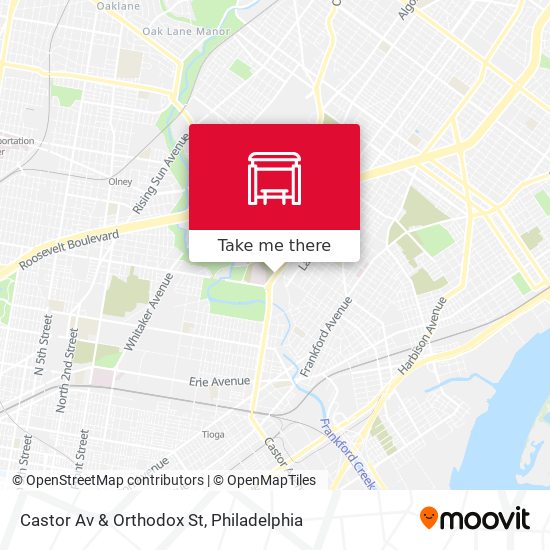 Mapa de Castor Av & Orthodox St