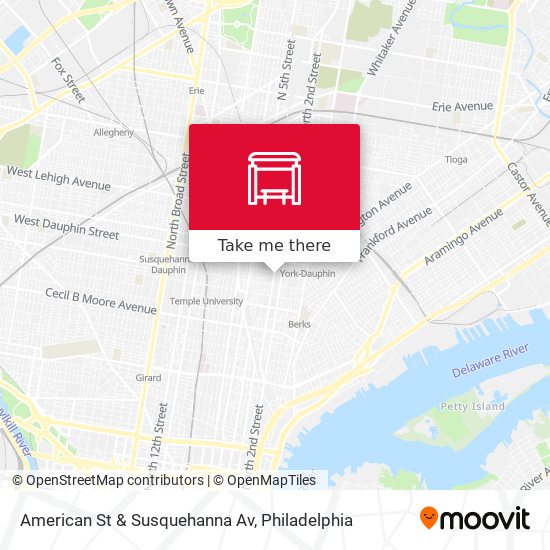 American St & Susquehanna Av map