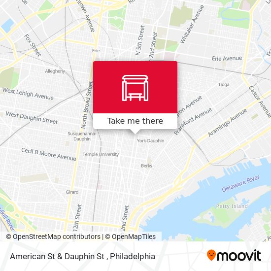 American St & Dauphin St map