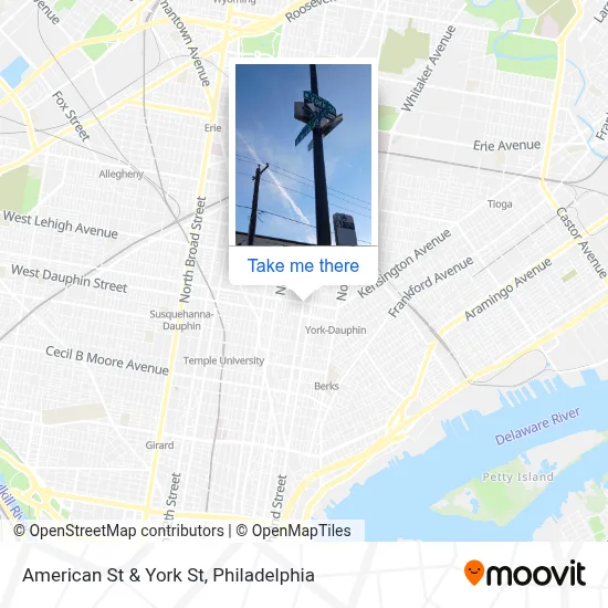 American St & York St map