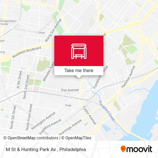 M St & Hunting Park Av map