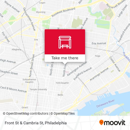 Front St & Cambria St map