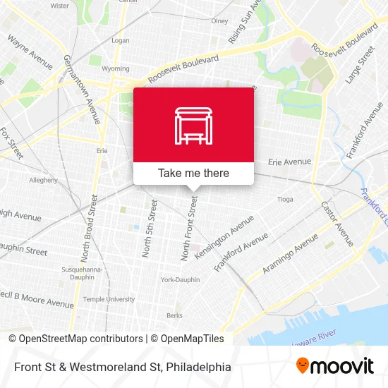 Front St & Westmoreland St map