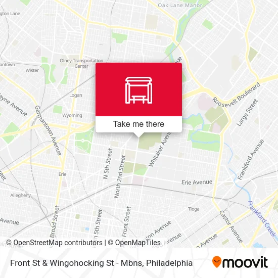 Front St & Wingohocking St - Mbns map