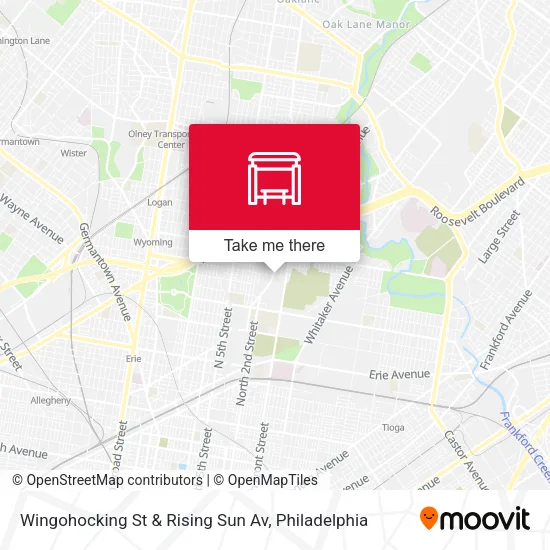 Wingohocking St & Rising Sun Av map