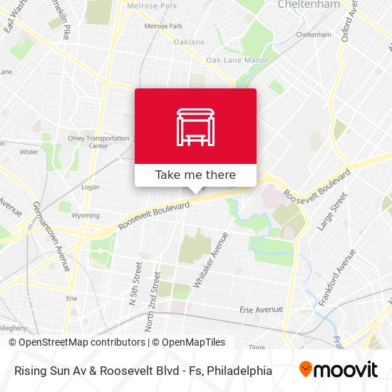Mapa de Rising Sun Av & Roosevelt Blvd - Fs