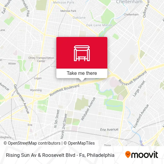 Rising Sun Av & Roosevelt Blvd - Fs map