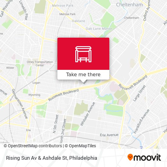 Rising Sun Av & Ashdale St map