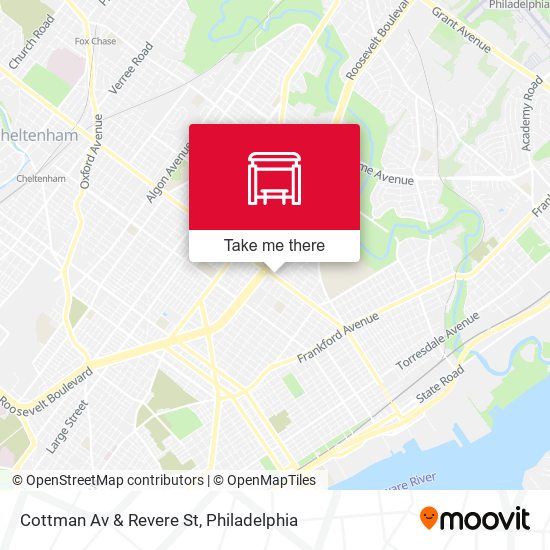 Cottman Av & Revere St map