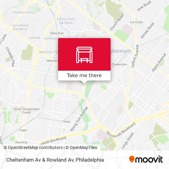 Mapa de Cheltenham Av & Rowland Av
